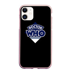 Чехол iPhone 11 матовый Doctor Who, цвет: 3D-светло-розовый