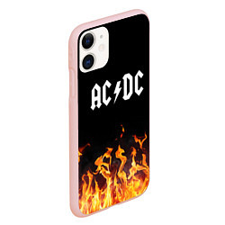 Чехол iPhone 11 матовый AC DC, цвет: 3D-светло-розовый — фото 2