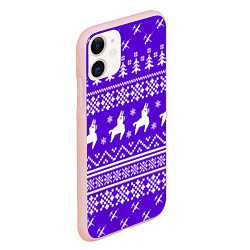 Чехол iPhone 11 матовый FORTNITE НОВОГОДНИЙ, цвет: 3D-светло-розовый — фото 2