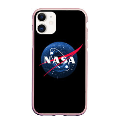 Чехол iPhone 11 матовый NASA Black Hole, цвет: 3D-светло-розовый