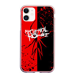 Чехол iPhone 11 матовый My Chemical Romance, цвет: 3D-светло-розовый