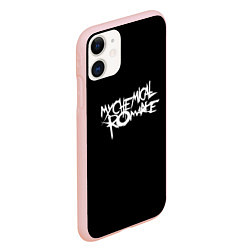 Чехол iPhone 11 матовый My Chemical Romance spider, цвет: 3D-светло-розовый — фото 2