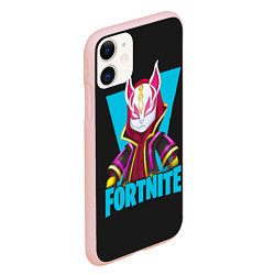 Чехол iPhone 11 матовый Fortnite, цвет: 3D-светло-розовый — фото 2