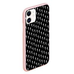 Чехол iPhone 11 матовый LiL PEEP Pattern, цвет: 3D-светло-розовый — фото 2