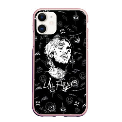 Чехол iPhone 11 матовый LIL PEEP, цвет: 3D-светло-розовый