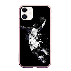 Чехол iPhone 11 матовый KOBE BRYANT, цвет: 3D-светло-розовый
