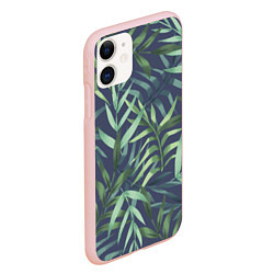 Чехол iPhone 11 матовый Арт из джунглей, цвет: 3D-светло-розовый — фото 2