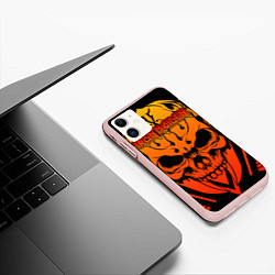 Чехол iPhone 11 матовый Iron Maiden, цвет: 3D-светло-розовый — фото 2