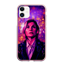 Чехол iPhone 11 матовый DOCTOR WHO, цвет: 3D-светло-розовый