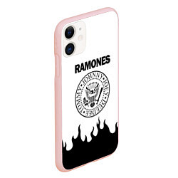 Чехол iPhone 11 матовый RAMONES, цвет: 3D-светло-розовый — фото 2