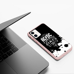 Чехол iPhone 11 матовый ACDC TNT, цвет: 3D-светло-розовый — фото 2