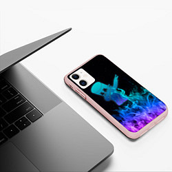 Чехол iPhone 11 матовый Marshmello Fortnite, цвет: 3D-светло-розовый — фото 2