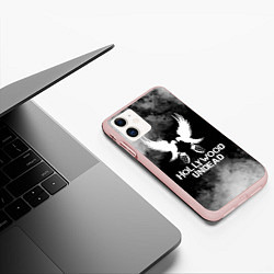 Чехол iPhone 11 матовый Hollywood Undead, цвет: 3D-светло-розовый — фото 2