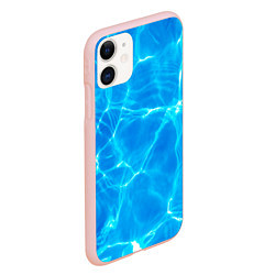 Чехол iPhone 11 матовый Вода, цвет: 3D-светло-розовый — фото 2
