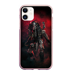 Чехол iPhone 11 матовый PREDATOR, цвет: 3D-светло-розовый