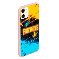 Чехол iPhone 11 матовый FORTNITE, цвет: 3D-светло-розовый — фото 2