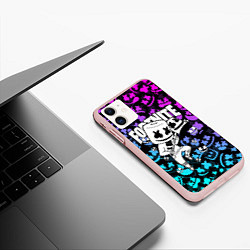 Чехол iPhone 11 матовый FORTNITE x MARSHMELLO, цвет: 3D-светло-розовый — фото 2