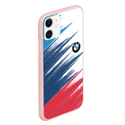 Чехол iPhone 11 матовый BMW, цвет: 3D-светло-розовый — фото 2