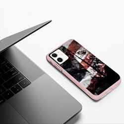 Чехол iPhone 11 матовый США, цвет: 3D-светло-розовый — фото 2