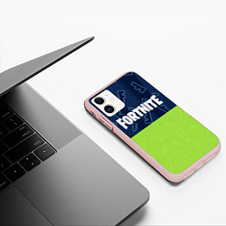 Чехол iPhone 11 матовый FORTNITE ФОРТНАЙТ, цвет: 3D-светло-розовый — фото 2