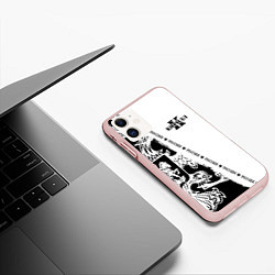 Чехол iPhone 11 матовый Кирилл, цвет: 3D-светло-розовый — фото 2