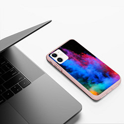 Чехол iPhone 11 матовый КРАСКИ, цвет: 3D-светло-розовый — фото 2