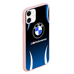 Чехол iPhone 11 матовый BMW, цвет: 3D-светло-розовый — фото 2