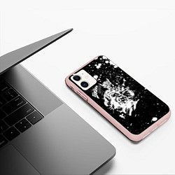 Чехол iPhone 11 матовый JoJo Bizarre Adventure, цвет: 3D-светло-розовый — фото 2