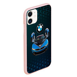 Чехол iPhone 11 матовый BMW i8 Turbo тюнинговая, цвет: 3D-светло-розовый — фото 2