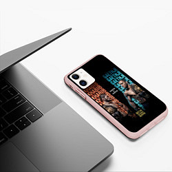 Чехол iPhone 11 матовый KHABIB VS GAETHJE, цвет: 3D-светло-розовый — фото 2