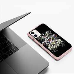 Чехол iPhone 11 матовый Beetlejuice, цвет: 3D-светло-розовый — фото 2