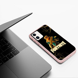 Чехол iPhone 11 матовый Mancake Fortnite, цвет: 3D-светло-розовый — фото 2