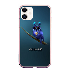 Чехол iPhone 11 матовый Owl, цвет: 3D-светло-розовый