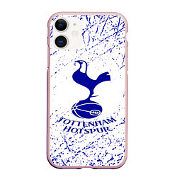 Чехол iPhone 11 матовый Tottenham, цвет: 3D-светло-розовый