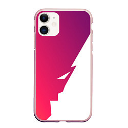 Чехол iPhone 11 матовый Обертка и Задний фон, цвет: 3D-светло-розовый