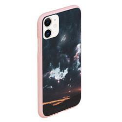 Чехол iPhone 11 матовый Закат, цвет: 3D-светло-розовый — фото 2