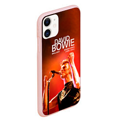 Чехол iPhone 11 матовый Brilliant Live Adventures - David Bowie, цвет: 3D-светло-розовый — фото 2