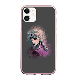 Чехол iPhone 11 матовый Giorno Giovanna Paints, цвет: 3D-светло-розовый