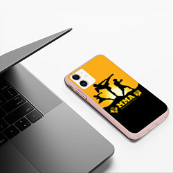 Чехол iPhone 11 матовый ММА Mixed Martial Arts, цвет: 3D-светло-розовый — фото 2
