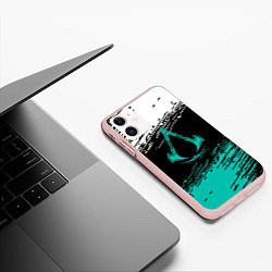 Чехол iPhone 11 матовый Assassins creed Valhalla убийца, цвет: 3D-светло-розовый — фото 2