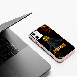 Чехол iPhone 11 матовый Marshmello Fortnite 3, цвет: 3D-светло-розовый — фото 2