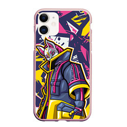Чехол iPhone 11 матовый Магический Кицунэ Fortnite, цвет: 3D-светло-розовый