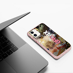 Чехол iPhone 11 матовый Bronx Fashion pattern, цвет: 3D-светло-розовый — фото 2