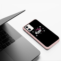 Чехол iPhone 11 матовый Самая клевая Катя, цвет: 3D-светло-розовый — фото 2
