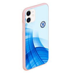 Чехол iPhone 11 матовый Chelsea FC челси фк, цвет: 3D-светло-розовый — фото 2