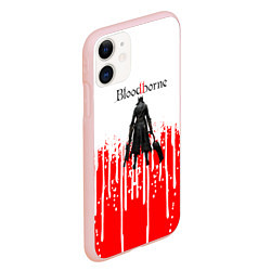 Чехол iPhone 11 матовый BLOODBORNE потеки красок, цвет: 3D-светло-розовый — фото 2