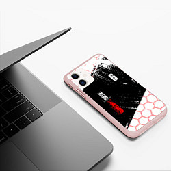 Чехол iPhone 11 матовый RAINBOW SIX SIEGE 6 соты, цвет: 3D-светло-розовый — фото 2