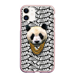 Чехол iPhone 11 матовый Panda Look, цвет: 3D-светло-розовый