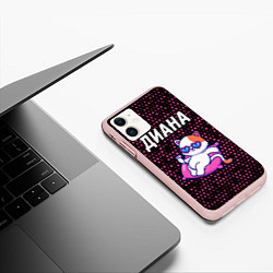 Чехол iPhone 11 матовый Диана КОШЕЧКА Звезды, цвет: 3D-светло-розовый — фото 2