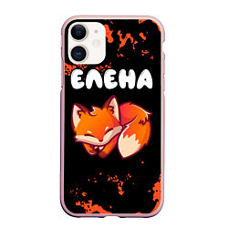 Чехол iPhone 11 матовый Елена ЛИСИЧКА Милитари, цвет: 3D-светло-розовый